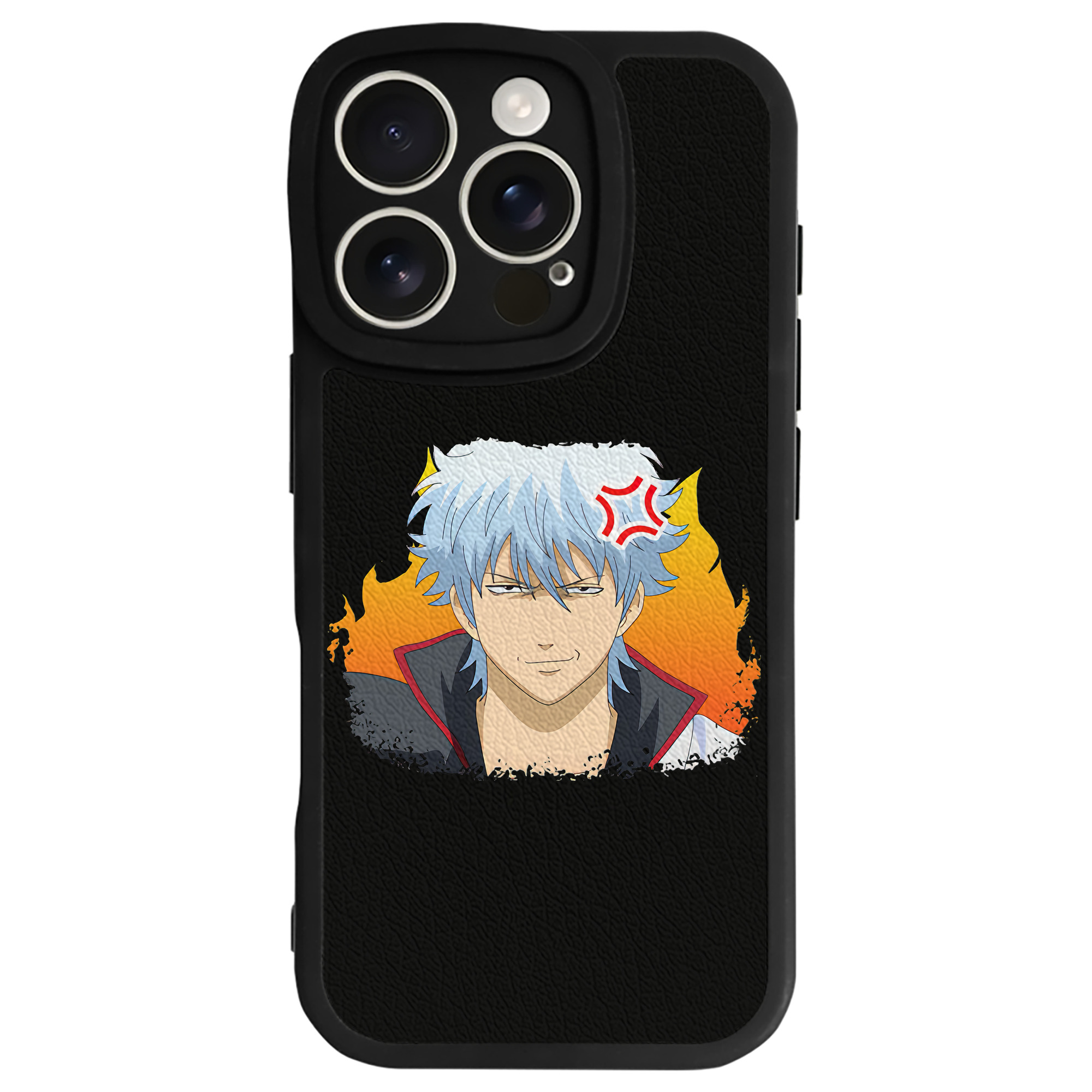 （画像用） ぎんたま 坂田銀時（さかたぎんとき） 神楽 志村新八（しむら しんぱち） GINTAMA Sakata Gintoki Kagura Shimura Shinpachi 【iPhone 16シリーズ対応】シリコンスマホケース（レザー調） 材質：シリコン